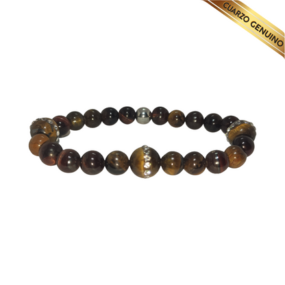 Pulsera Cuarzo Ojo de Tigre N° 8-9