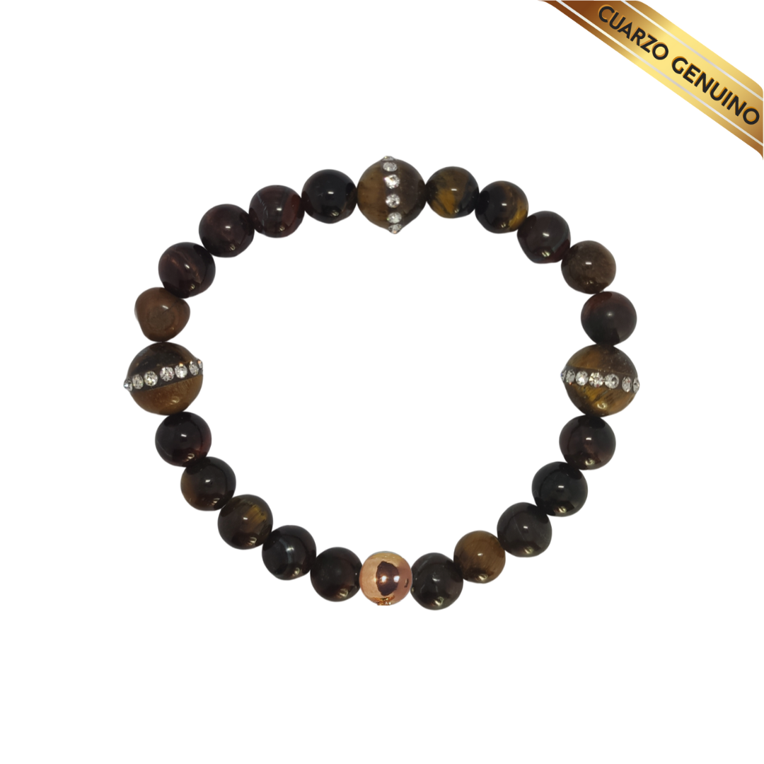 Pulsera Cuarzo Ojo de Tigre N° 8-9
