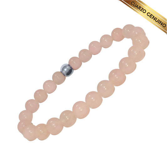 Pulsera Cuarzo Rosa N° 8