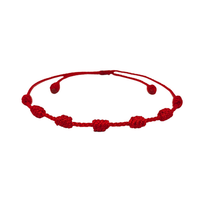 Pulsera Hilo Rojo 7 Nudos (Sencillo)