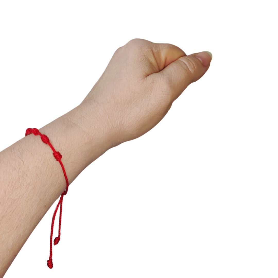 Pulsera Hilo Rojo 7 Nudos (Sencillo)