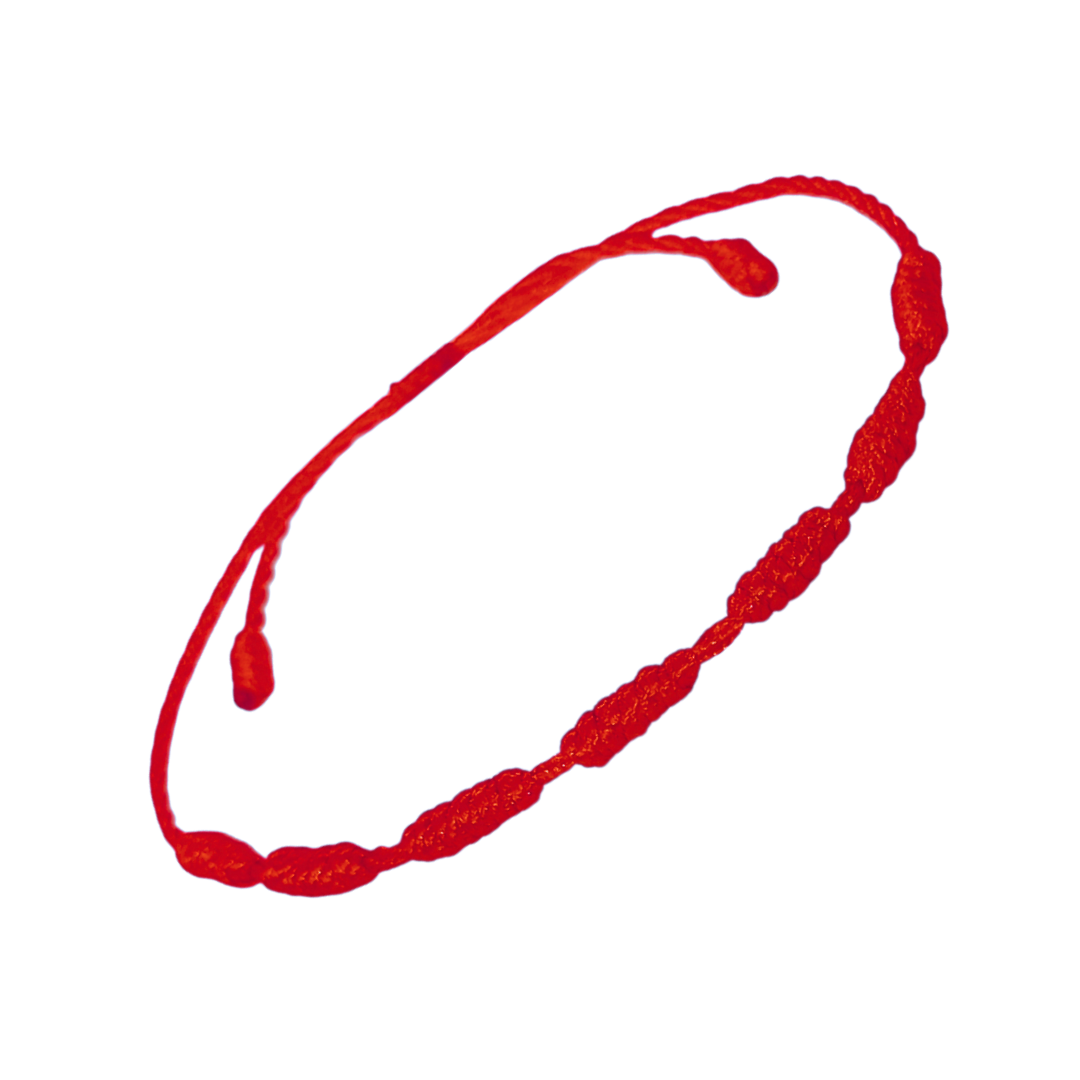 Pulsera Hilo Rojo 7 Nudos (7 Vueltas)