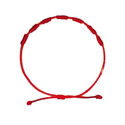Pulsera Hilo Rojo 7 Nudos (7 Vueltas)