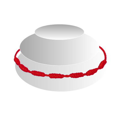 Pulsera Hilo Rojo 7 Nudos (7 Vueltas)