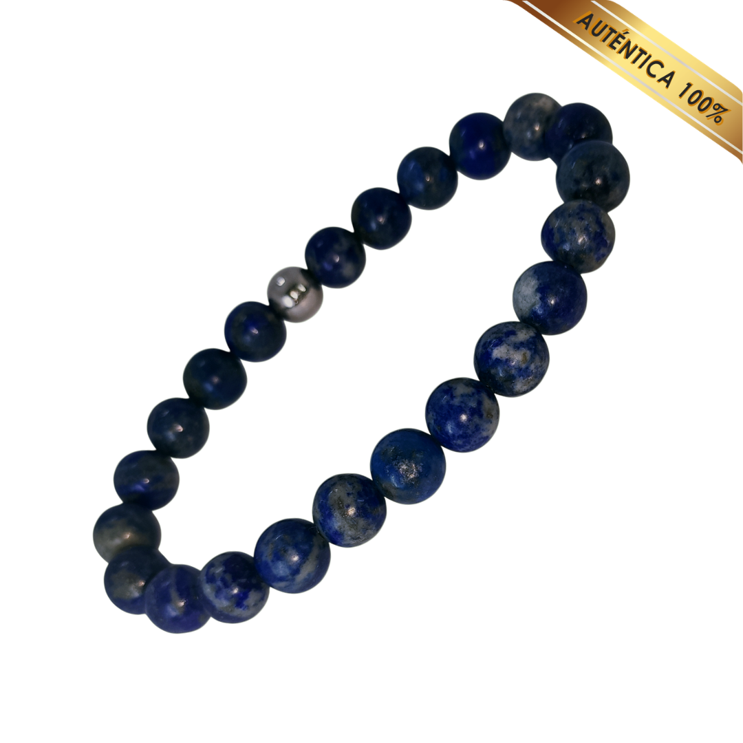 A- Pulsera Piedra Lapislázuli Azul N° 8