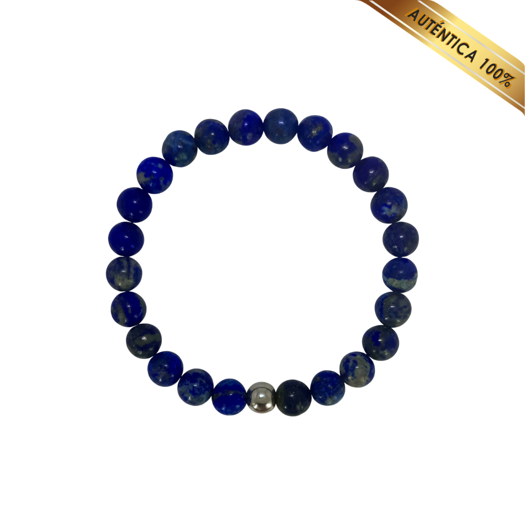 A- Pulsera Piedra Lapislázuli Azul N° 8