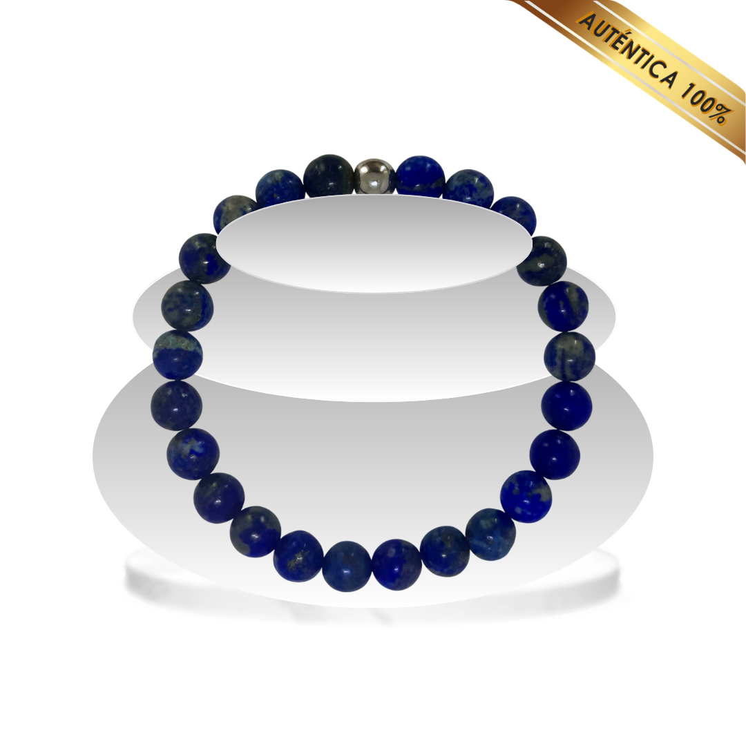 A- Pulsera Piedra Lapislázuli Azul N° 8