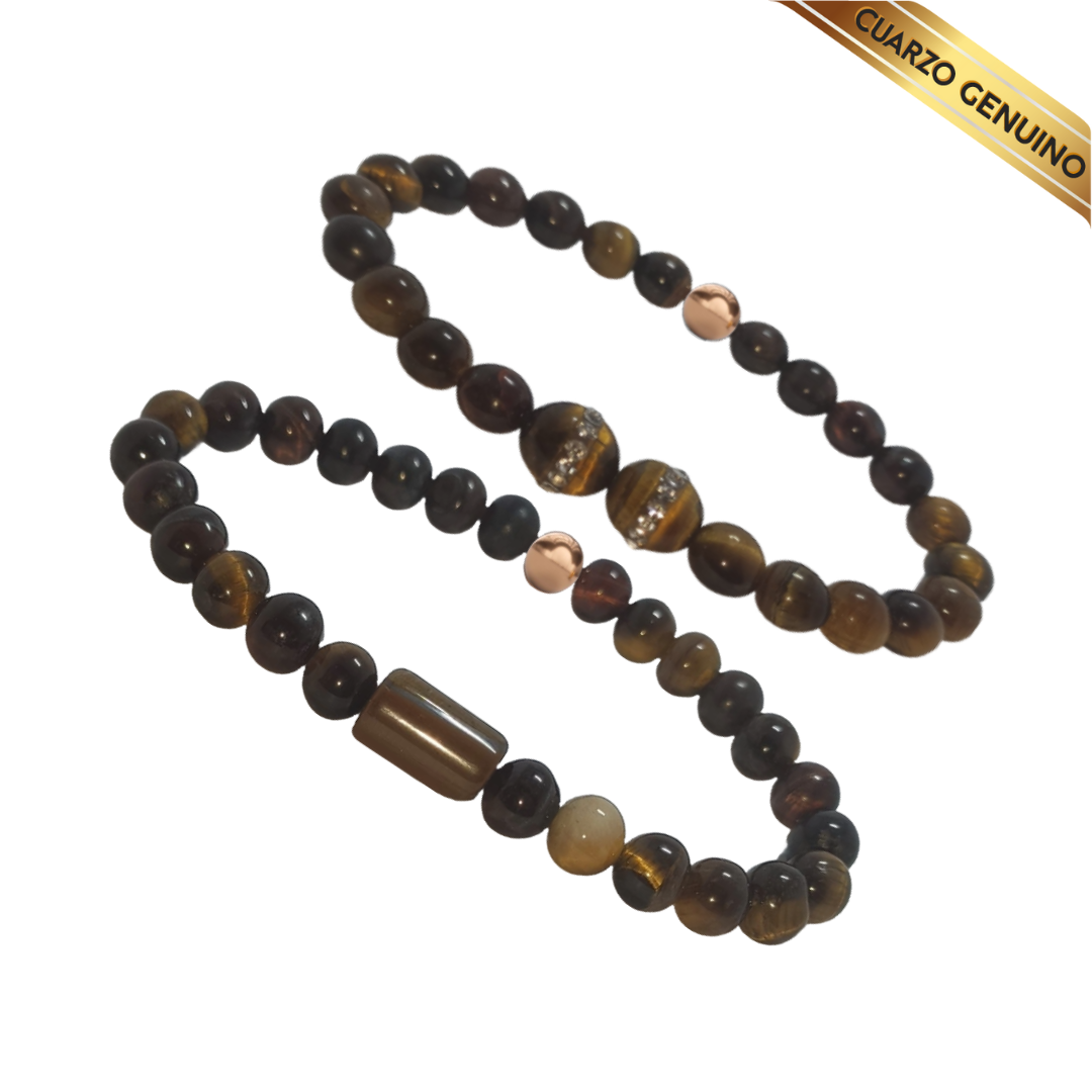 Pulsera Cuarzo Ojo de Tigre N° 8-9