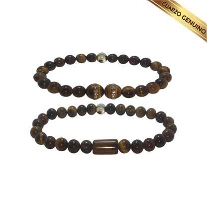 Pulsera Cuarzo Ojo de Tigre N° 8-9