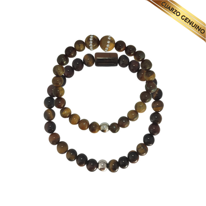Pulsera Cuarzo Ojo de Tigre N° 8-9